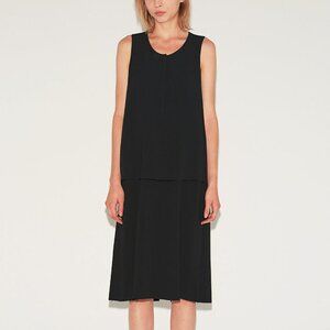 Sarah Lanzi AW/16 Minimalist Black Layered Sleeveless Dress
